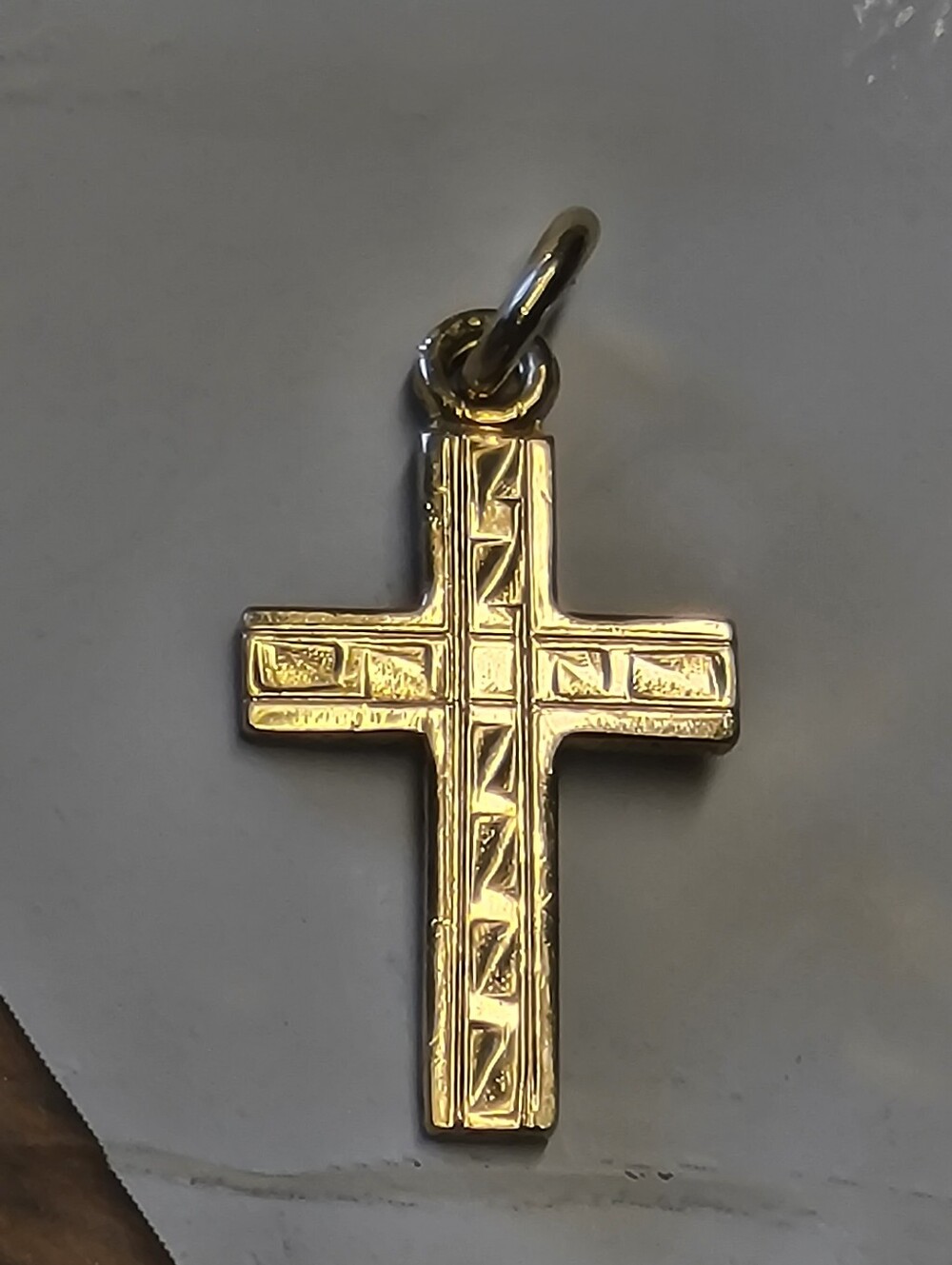 12kt Gold Filled Theda Cross Pendant - Vintage